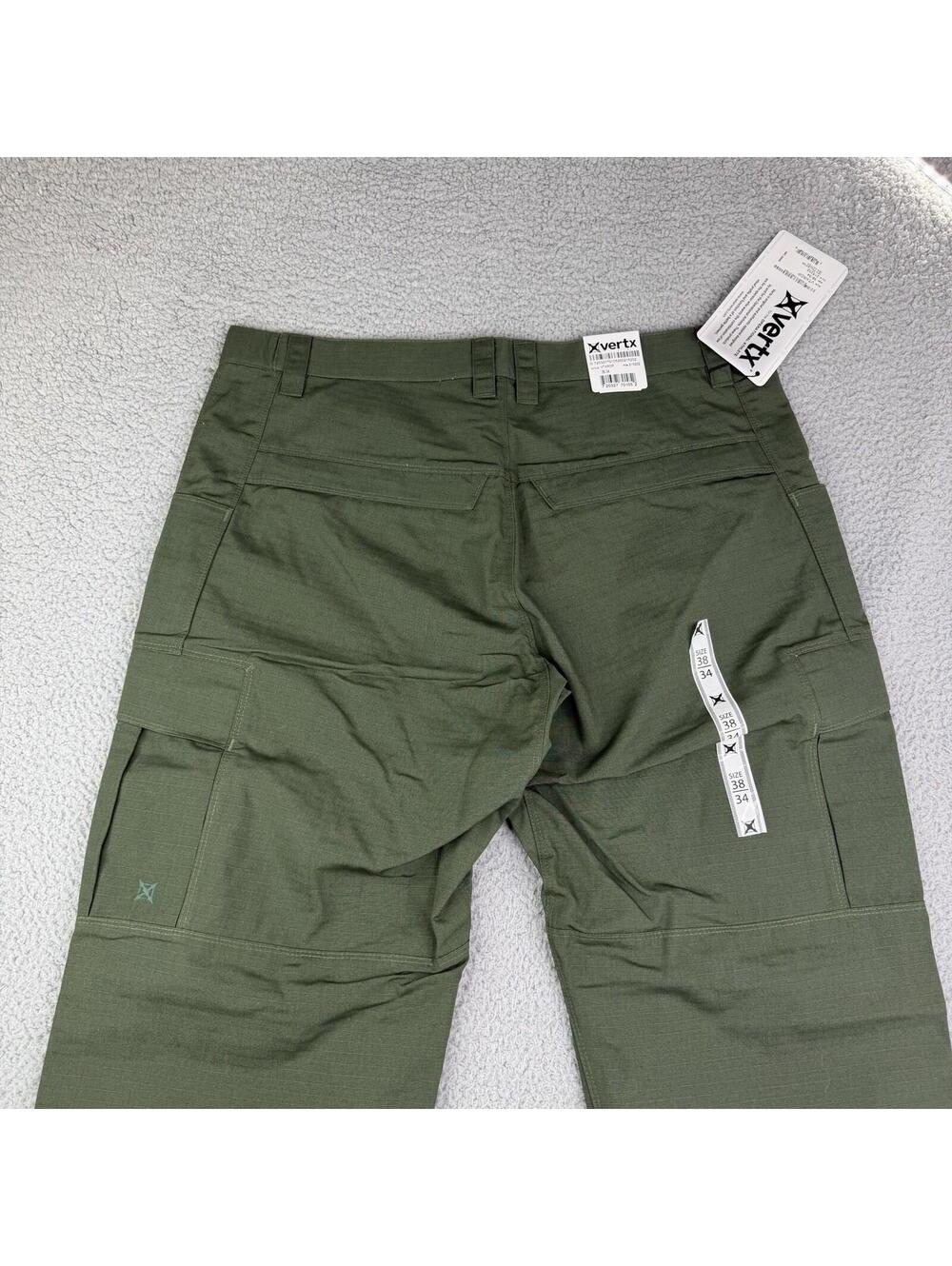 NWT Vertx Cargo Tactical Green Pants Men's 38x34 Style VTXRDP Ripstop Military